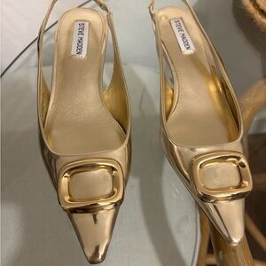 Steve Madden Metallic Gold Heels